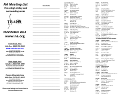 NA Meeting List