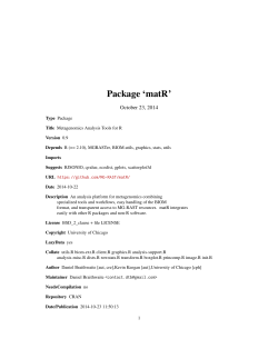 Package ‘matR’ October 23, 2014