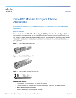 Cisco SFP Modules for Gigabit Ethernet Applications applications