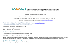 CTR Summer Dressage Championships 2014