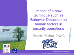 lmpact of a new technique such as Behavior Detection on human factors in
