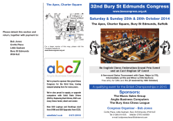 32nd Bury St Edmunds Congress