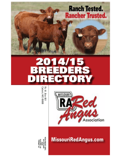 2014/15 BREEDERS DIRECTORY Ranch Tested.