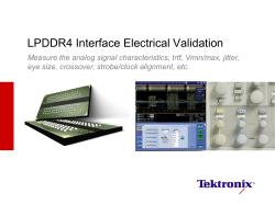 LPDDR4 Interface Electrical Validation