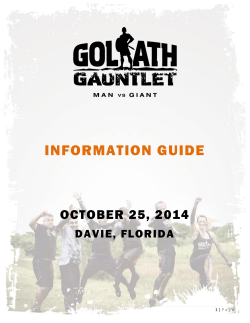 INFORMATION GUIDE OCTOBER 25, 2014 DAVIE, FLORIDA
