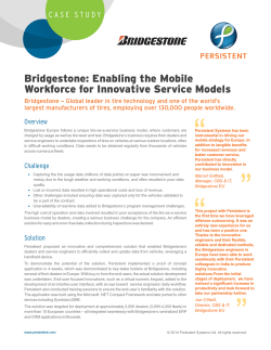 Bridgestone: Enabling the Mobile Workforce for Innovative Service Models