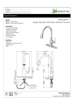 Abbington™ Single Handle Pull Down Kitchen Faucet Specifications Model