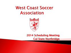 2014 Scheduling Meeting Cal State Northridge