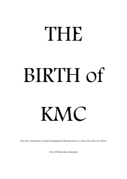 THE BIRTH of KMC