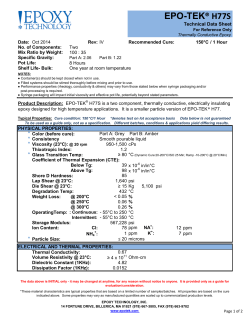 ® H77S EPO-TEK Technical Data Sheet Date: