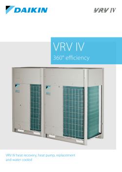 VRV IV 360° efficiency VRV IV heat recovery, heat pump, replacement