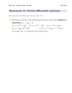 Homework 13: Partial differential equations