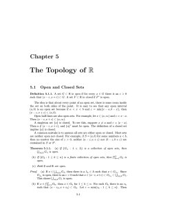 R The Topology of Chapter 5 5.1