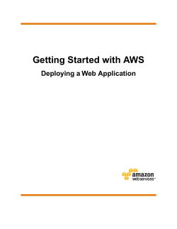 Getting Started with AWS Deploying a Web Application