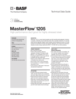 3 MasterFlow 1205 High-performance duct grout for highly stressed steel