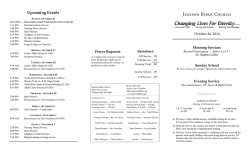 Jenison Bible Church Upcoming Events