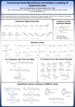 Commercial Scale Manufacture and Isotopic Labelling of Cytotoxin/Linker