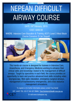 NEPEAN DIFFICULT AIRWAY COURSE