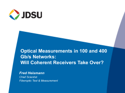 Optical Measurements in 100 and 400 Gb/s Networks: