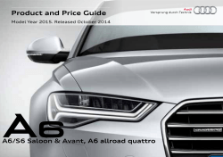 Product and Price Guide A6/S6 Saloon &amp; Avan t, A6 allroad quattro