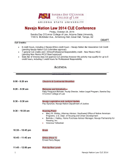 Navajo Nation Law 2014 CLE Conference
