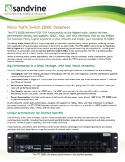 Policy Traffic Switch 32000: Datasheet