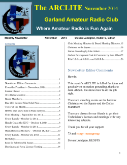 The ARCLITE  Garland Amateur Radio Club November