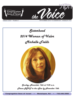 Voice the Sisterhood 2014 Woman of Valor
