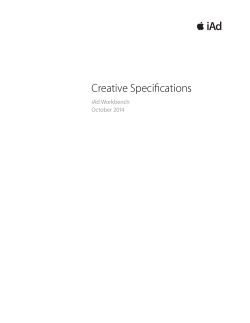   Creative Specifications iAd Workbench October 2014