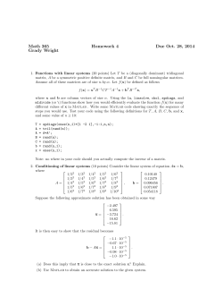 Math 365 Homework 4 Due Oct. 28, 2014 Grady Wright