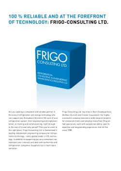 100 % reliable and at the forefront of technology: frigo-consulting ltd.