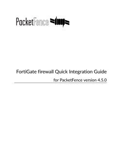 FortiGate firewall Quick Integration Guide for PacketFence version 4.5.0