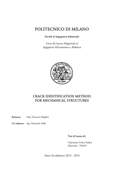 POLITECNICO DI MILANO  CRACK IDENTIFICATION METHOD FOR MECHANICAL STRUCTURES