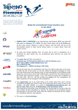 Rules for promotional Cross Country race 11.01.2015