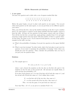 EE178: Homeworks #2 Solutions 1. A new game