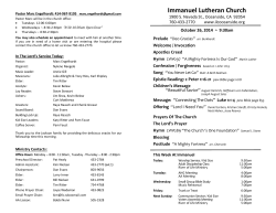 Immanuel Lutheran Church 1900 S. Nevada St., Oceanside, CA  92054