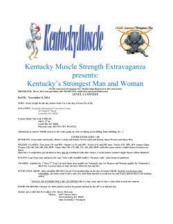 Kentucky Muscle Strength Extravaganza presents: Kentucky’s Strongest Man and Woman