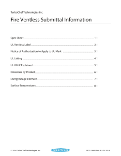 Fire Ventless Submittal Information