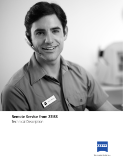 Remote Service from ZEISS Technical Description