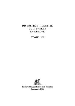 DIVERSITÉ ET IDENTITÉ CULTURELLE EN EUROPE TOME 11/2