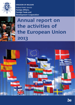 Annual report on the activities of the European Union 2013