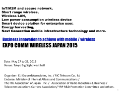 IoT/M2M and secure network, Short range wireless, Wireless LAN,