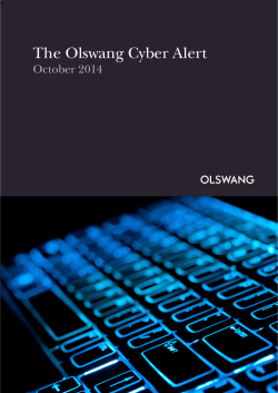 The Olswang Cyber Alert October 2014  •