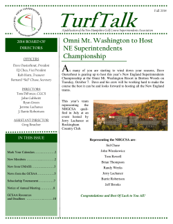 TurfTalk Omni Mt. Washington to Host NE Superintendents Championship