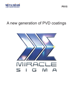 A new generation of PVD coatings P015