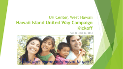 Hawaii Island United Way Campaign Kickoff UH Center, West Hawaii
