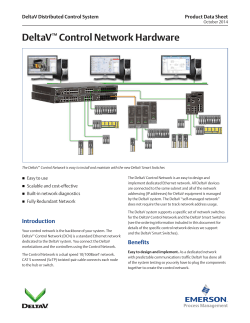 DeltaV Control Network Hardware ™ Product Data Sheet