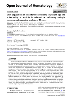 Dose-adjustment  of  lenalidomide  according  to ... vulnerability  is  feasible  in  relapsed ...