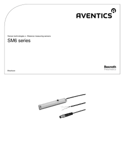 SM6 series Sensor technologies ► Distance measuring sensors  Brochure