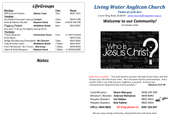 Living Water Anglican Church LifeGroups